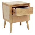 **Moderne nachttafel met lades van eikenhout**
