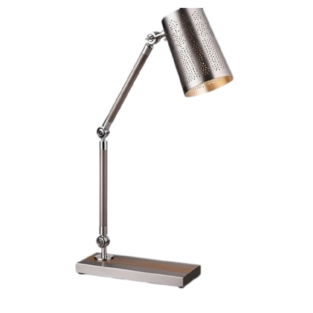 **Verstelbare Bureau Lamp met Geperforeerde Kappen**