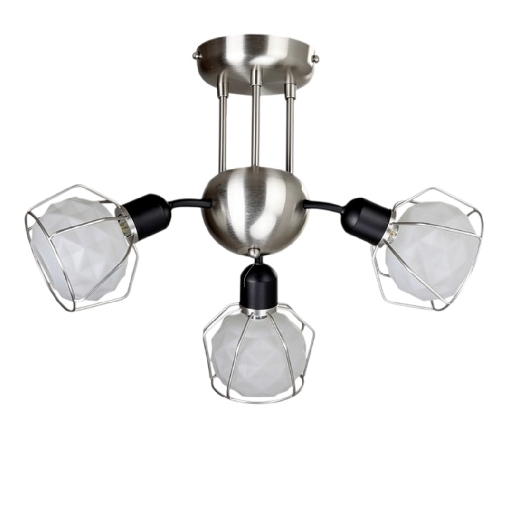 **Technische titel in het Nederlands: Moderne hanglamp met drie glazen lichten**